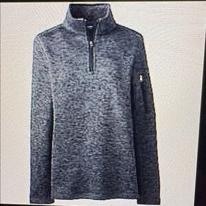 Lands End NWOT Size 1X Sweater Fleece Quarter Zip Pullover